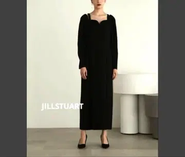 Jill by Jillstuart 트위드 펜슬 라인 드레스 블랙