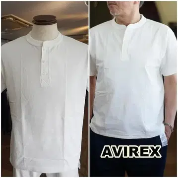AVIREX 아비렉스 헨리넥 반팔 T셔츠 5934019 XL
