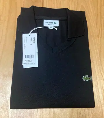 [ 새상품 미사용 ] LACOSTE 라코스테 반팔 피케 셔츠 블랙 사이즈 3 M