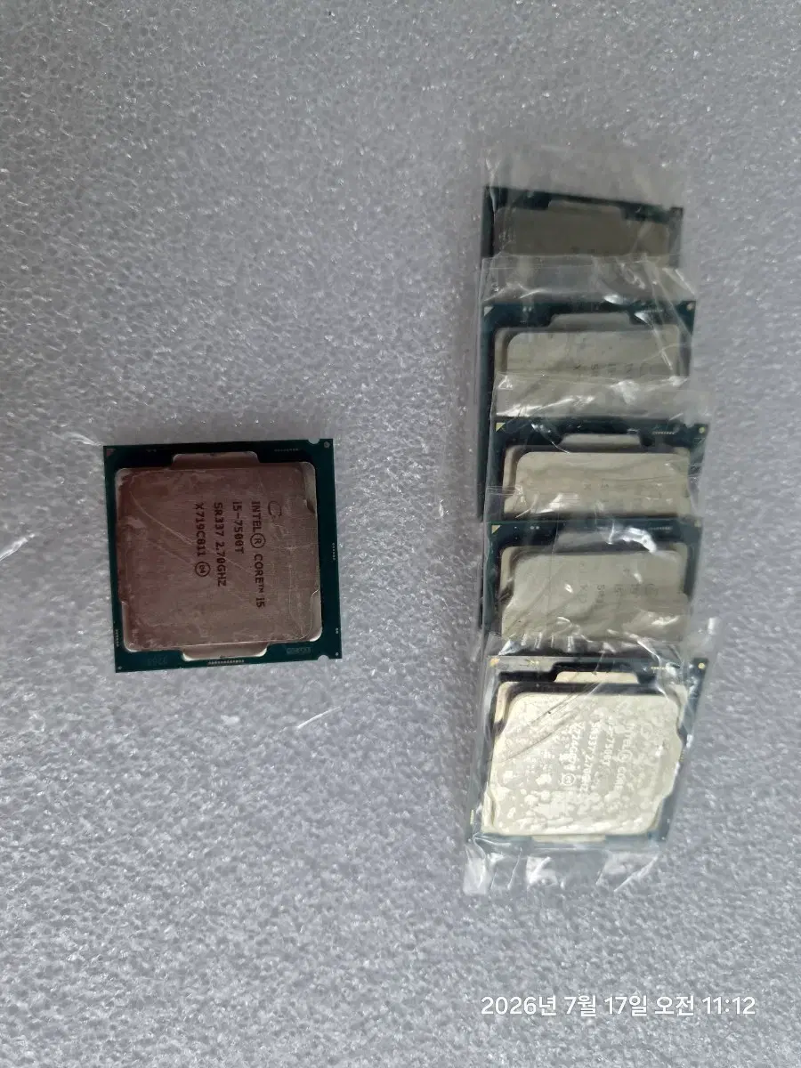 인텔 코어 i5-7500T CPU 중고팝니다