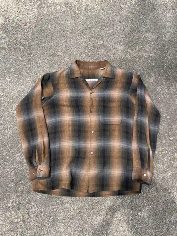 60s ARROW 옴브레 체크 셔츠 레이온 셔츠 TOWNCRAFT