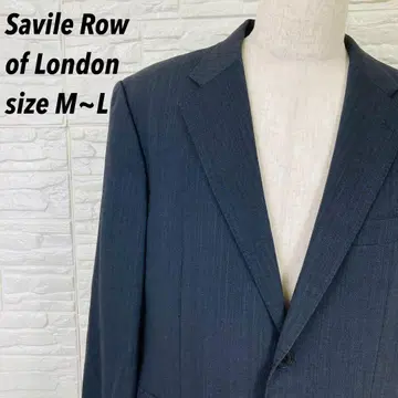Savile Row 테일러드 자켓 이탈리아제 원단 다크 네이비 스트라이프