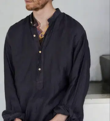 MAATEE&SONS 몰스킨 풀오버 셔츠 26SS 사이즈 2 린넨