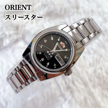 [ 작동품 ] ORIENT 쓰리스타 크리스탈 21석 자동 와인딩