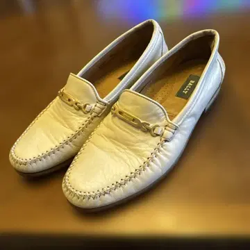 BALLY 로퍼 화이트 골드 금장 장식