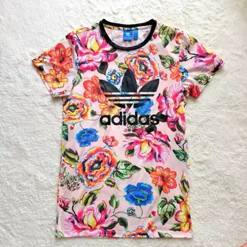 새상품급 adidas 아디다스 플라워 프린트 꽃무늬 반팔 T셔츠