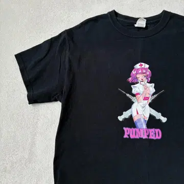PUMPED 티셔츠 길단 GILDAN 구제 의류 애니메이션 티