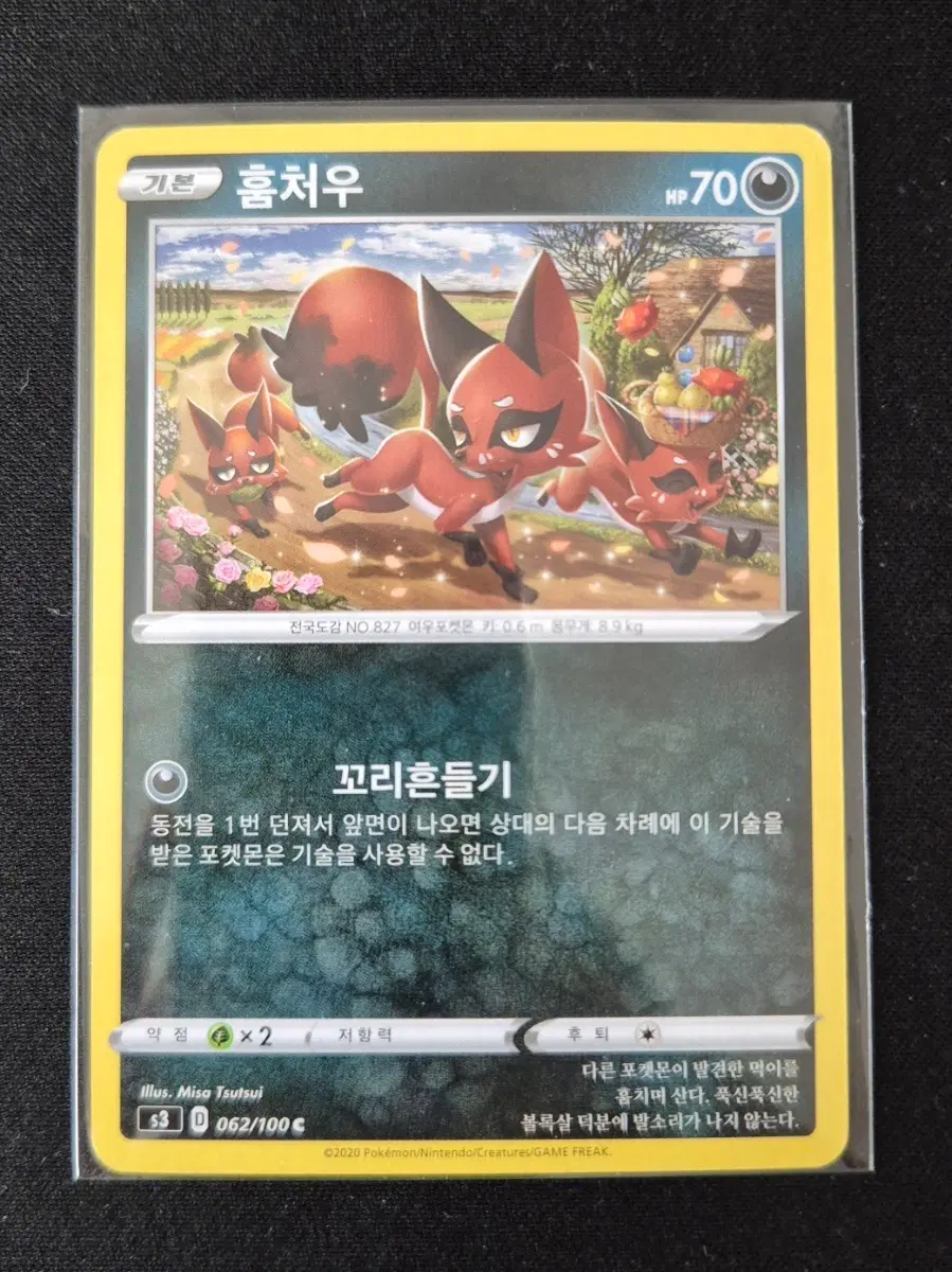 포켓몬 카드 훔처우 s3 062/100
