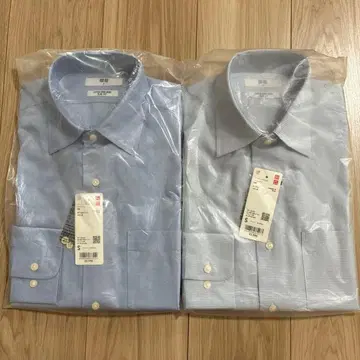 UNIQLO 슈퍼 논아이론 슬림 셔츠 긴팔 S 2장 세트