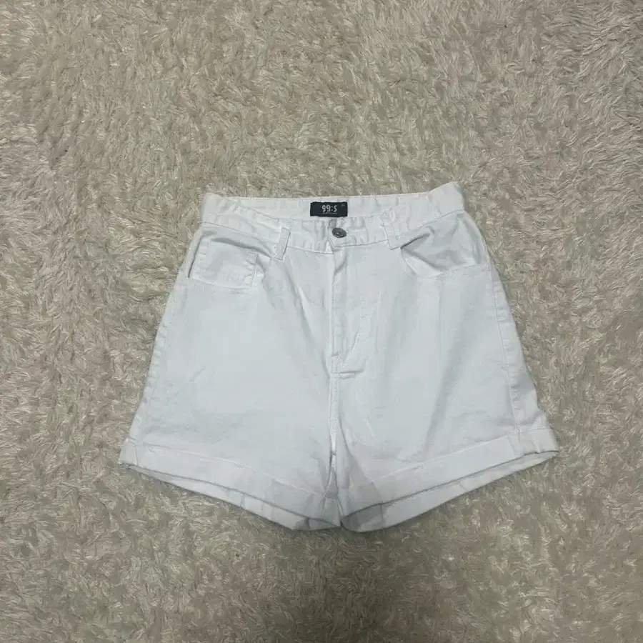 화이트 롤업반바지S