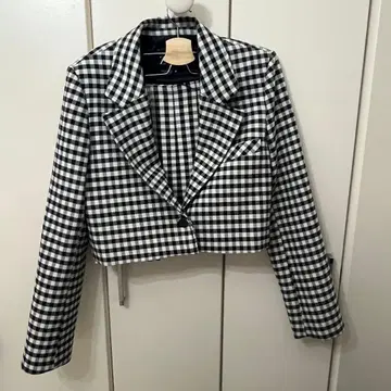 ZARA 깅엄 체크 셋업 자켓 스커트