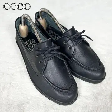 ECCO 로퍼 블랙 가죽 새상품급 레이스업 컴포트 슈즈