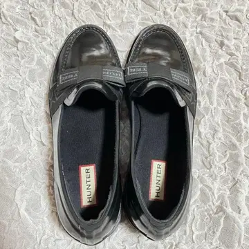 HUNTER 로퍼 블랙 UK6 25cm