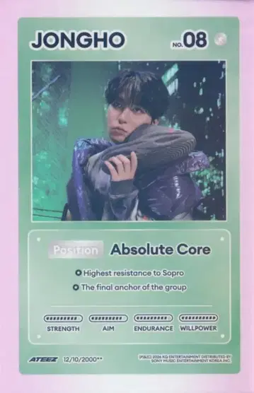 ATEEZ Z VER. JONGHO GOLDEN HOUR : Part.5 캐릭터
