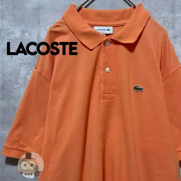 [일본제] LACOSTE 반팔 피케 셔츠 보더 구제 의류 빅 사이즈 남성용