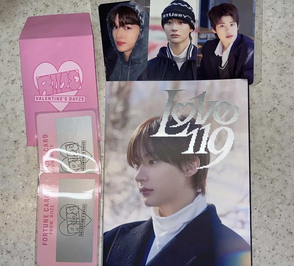 라이즈 love 119 앤톤 엽서, 포카 앤톤 소희 성찬 , 발렌타인 포춘 포카
