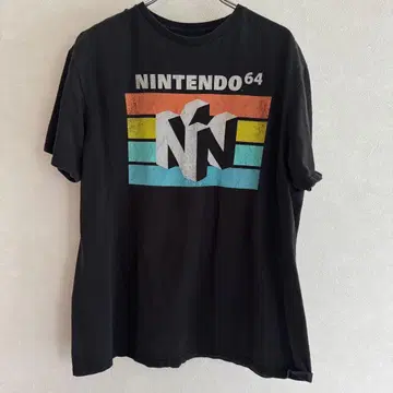 [멕시코제] NINTENDO 64 로고 T셔츠 L 블랙 닌텐도