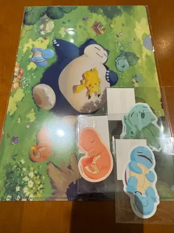 포켓몬 스리프 이상해씨 파이리 꼬부기 클리어 파일 스티커