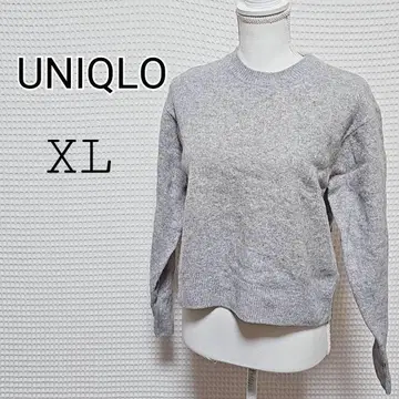 유니클로 그레이 크루넥 XL