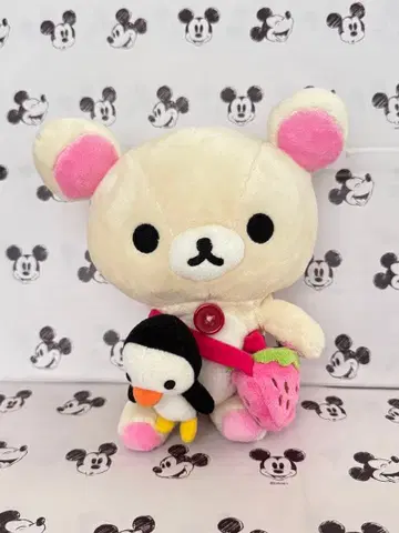리락쿠마 코리락쿠마의 장난스러운 매일 모으기 봉제 인형 딸기 미니백