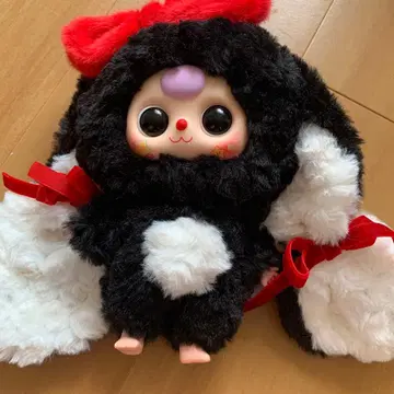 베이비 쓰리 시크릿! 레어! 봉제 인형 블랙 & 화이트 토끼