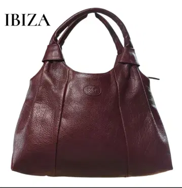 새상품급 IBIZA 핸드백 가죽 보르도