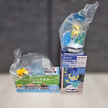 포켓몬 피규어 2점 상자 개봉 완료 내부 가방 미개봉