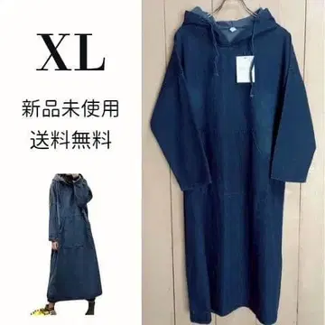 데님 롱 원피스 원피스 스테디셀러 후드티 체형 커버