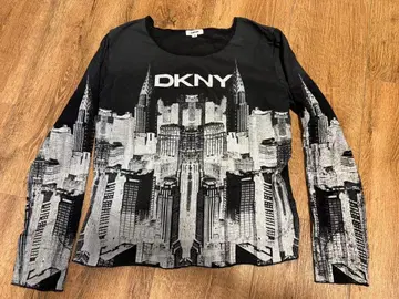 DKNY 긴팔 시티 프린트 구제 의류 Y2K