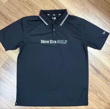 NEW ERA 남성용 골프웨어 피케 셔츠 블랙 XX LARGE