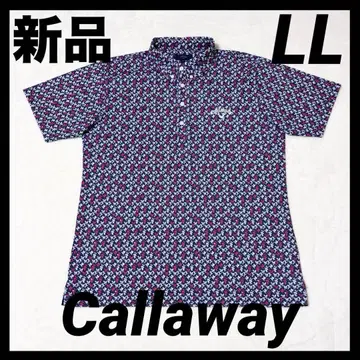 [ 새상품 ] Callaway 기하학 패턴 꽃무늬 올 패턴 반팔 피케 셔츠 골프웨어
