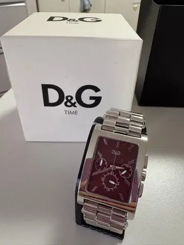 D&G TIME 남성용 손목시계 스퀘어 페이스