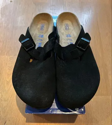 BIRKENSTOCK 보스턴 스웨이드 샌들 블랙 40