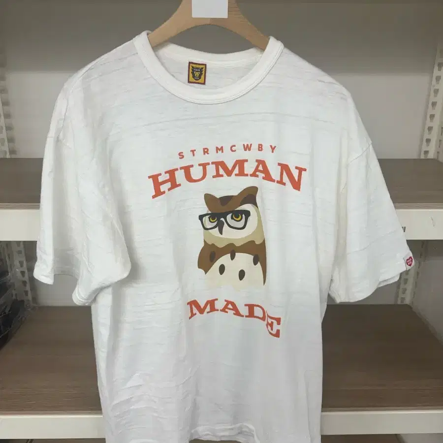 휴먼메이드 프린팅 티셔츠 화이트