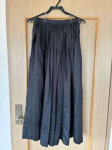 MUJI labo 라미 턱 스커트 58 블랙