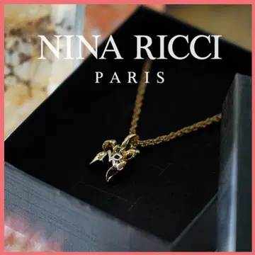 세일 NINA RICCI 목걸이 리본 모티브 골드 컬러
