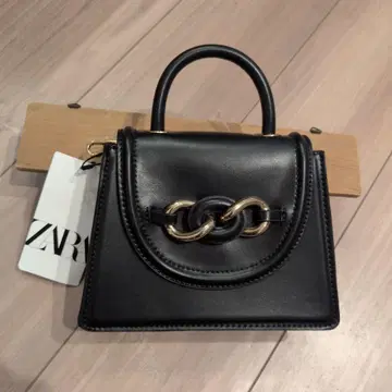 [ 미사용 새상품 ] ZARA 블랙 핸들 숄더백