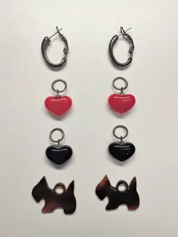 [ 상태 좋음 ] AGATHA 후프 귀걸이 3WAY 참 포함
