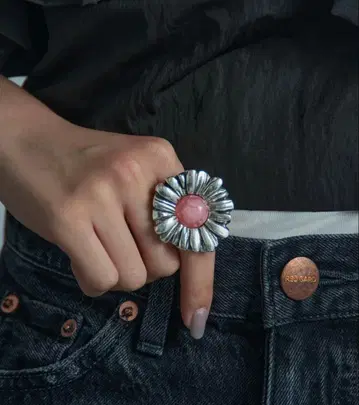 BEAMS OtroAccesorio 플라워 반지 핑크