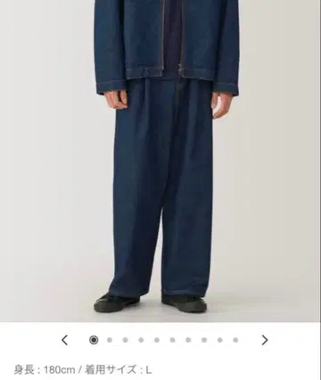 무인 양품 와시콘 데님 팬츠