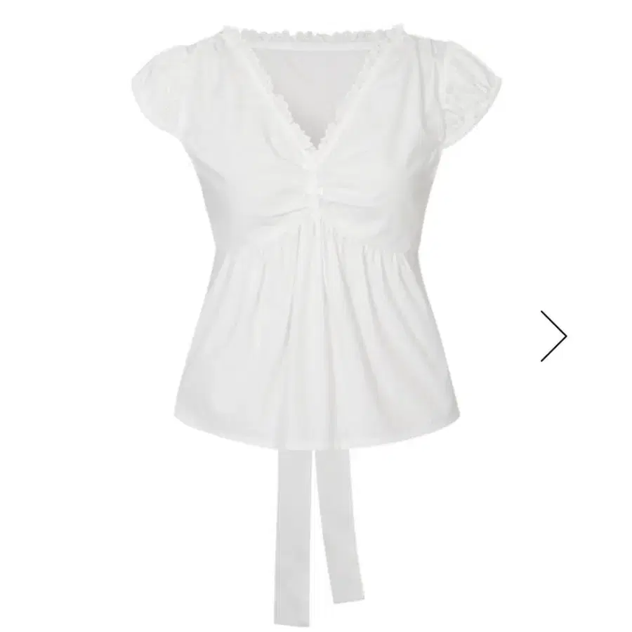 루루서울 Zoey Shirring Blouse(white) S사이즈