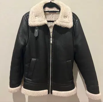 자라 ZARA B-3 플라이트 자켓 무스탕 자켓 블랙 S