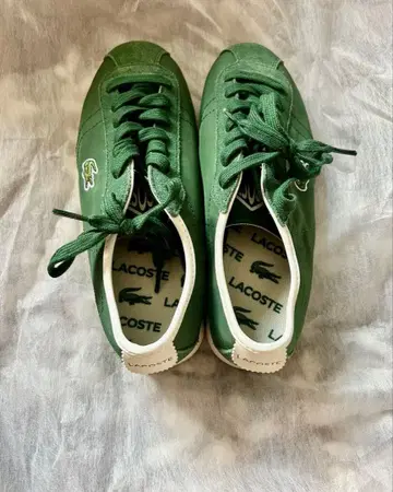 LACOSTE 여성용 스니커즈 그린
