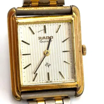 RADO 라도 여성용 손목시계 쿼츠 골드 스퀘어 미작동