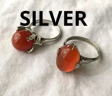 빈티지 카넬리안 실버 반지 SILVER 묶음 판매 마노