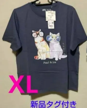 유니클로 T셔츠 폴앤조 상의 UNIQLO 새상품 고양이