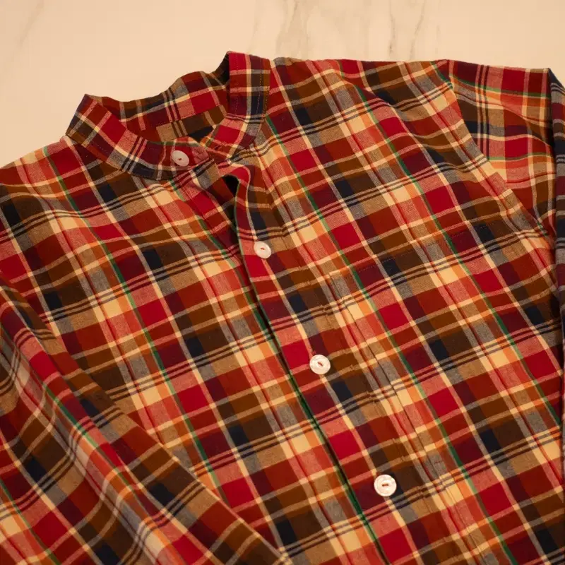 드레익스 Drake's madras shirt XS