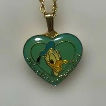 레어 당시물 VINTAGE DISNEY 도널드 덕 하트 목걸이