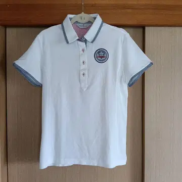 Munsingwear 여성용 골프 피케 셔츠 화이트 L 사이즈