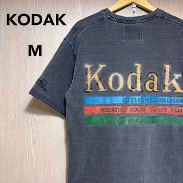 레어 KODAK 코닥 반팔 T셔츠 레트로 흑먹색 M